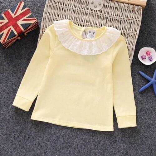 New Autumn Brand Baby Girls T-shirts Kids Spring Clothes Child Clothing Costume Tops Tees Long Sleeve 2 piece a lot 1-5Y#0086