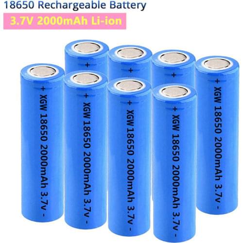 New 18650 Lithium Rechargeable Battery 3.7V 2000mAh Flashlight LI-Ion Batteries