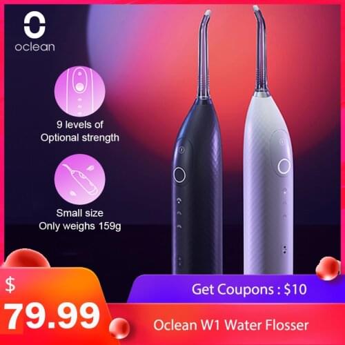 New Oclean W1 Smart Oral Irrigator Portable Travel Cordless Water Flosser Teeth Cleaner Rechargable Dental Water Jet 30ml Volume