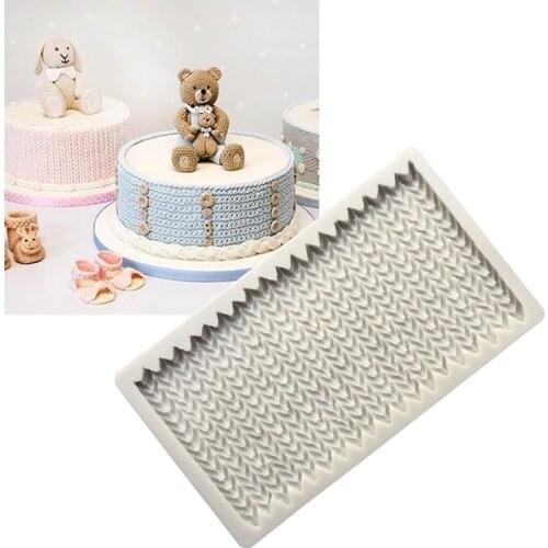 Wholesale 10 pcs Silicone Mold Knitted Sweater Sugarcraft Cupcake Baking Mold Fondant Cake Decorating Tools