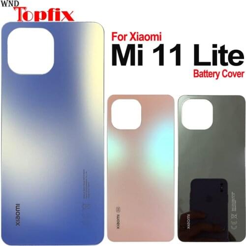 Original For Xiaomi Mi 11 Lite Battery Cover Back Glass Panel Rear Door Case Mi 11 Lite Battery Cover Back Cover