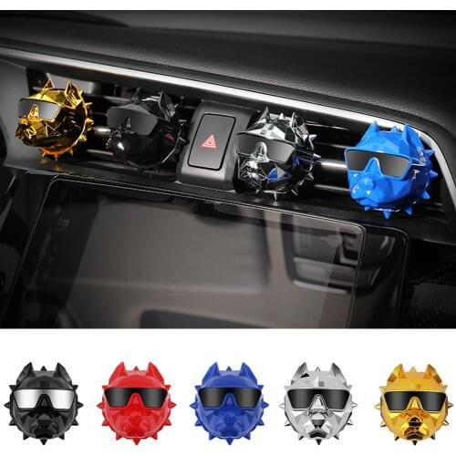 Car Air Freshener Clip Bulldog French Fighting Dog Universal Auto Air Outlet Freshener Decorcar Perfume Profumo Fragrance Scent