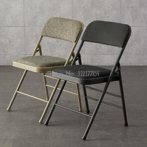 Thick fabric folding chair Conference chair Computer chair Seat training chair Folding stool Backrest chair portable