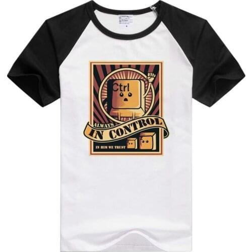 Always In control short sleeve casual Men T-shirt Tshirt Cool Print Tees tee funny design GA804