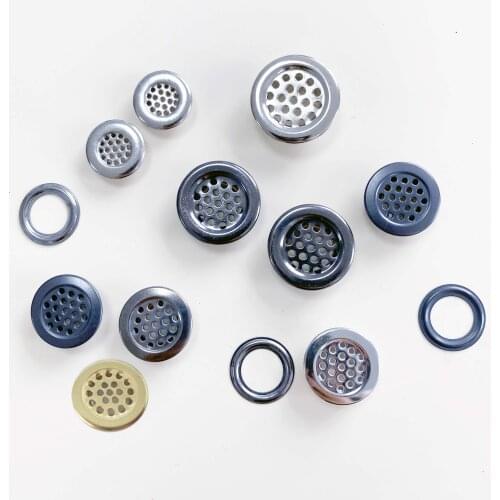 Brass material mesh eyelet with tools anti rust diameter 19 MM or 20 MM or 22 MM for apron and bags rivet eye button