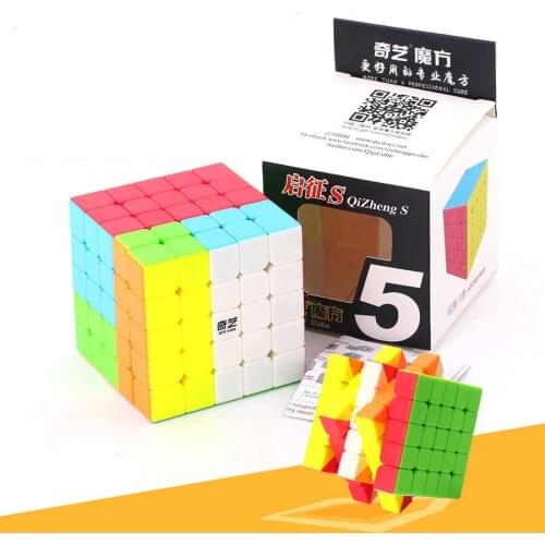 Qiyi Cube 5x5 Qizheng S Magic Cube Magico Cubo 5x5x5 Stickerless Qizheng s cubic anti-stress 5By5 Toys For Children