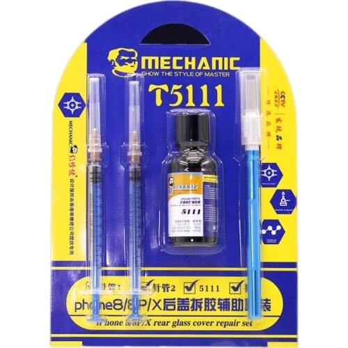 MECHANIC 20ML/bottle Back cover disassembly auxiliary liquid for iPhone 8/8P/X + 2*Needle Tube +1 * Remove Tool