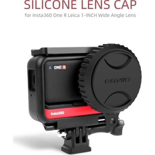Silicone Lens Protective Cap For Insta 360 One R Leica One-Inch Wide-Angle Lens Non-slip Thread Design Lens Protective Cap