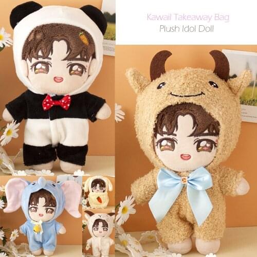 Plush Messenger Bag can Hold 20cm Idol Doll Takeaway Rabbit Cow Panda Elephant Bag Toys Dollhouse Accessories