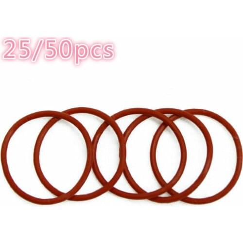 O-ring Silicon Rubber Sealing OD 5mm~40mm Red Heat Resistance O Ring Seals Gaskets/Food Grade Seals no poison 25/50 pcs
