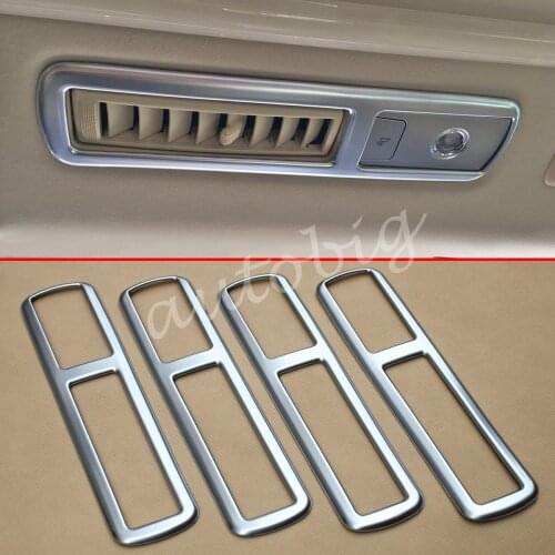Matte Chrome Interior Roof Air Vent Light Switch Cover Surrounds For Toyota Alphard Vellfire 2016-2019