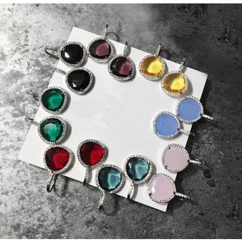 Top Quality Fashion Jewelry Triangular Claw Stone Candy Drop Earrings Mosaic AAA+ Crystal Cute Hook Earrings for Women