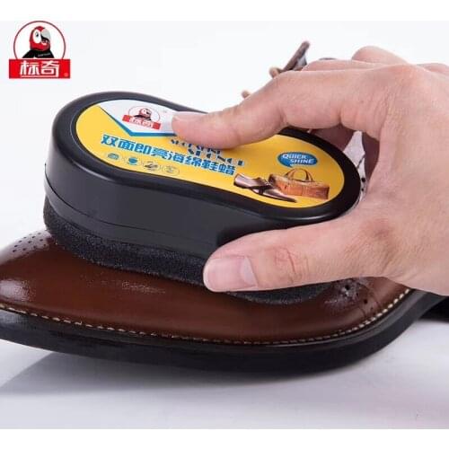 1pcs Multifunctional Double-Faced Shoe Polish Colorless Light Shoes Rub Leather Care Oil Sponge Shoe Wax Black Shoes Brush