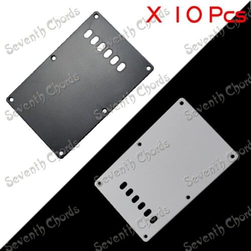 10 Pcs 6 Hole Cavity Cover Spring Cover Back Plate Wiring Cover For ST FD Electric Guitar (White & Black For Choose)