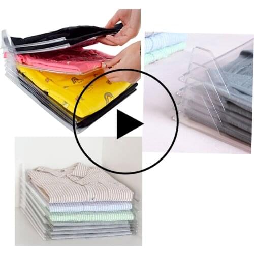 12Pcs Creative Fast Clothes Fold Board Clothing Organization Shirt Folder Travel Backpack T-shirt Document Home Closet Organizer