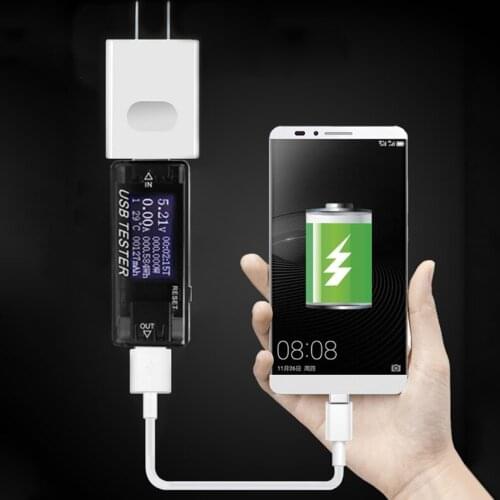 8 in 1 LCD USB Current Voltage Detector Charger Capacity Tester Meter Power Bank C90D
