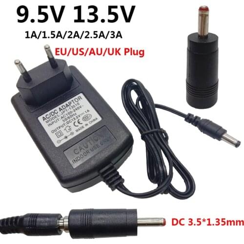 9.5V 13.5V DC3.5*1.35mm Universal DC3.5mm Adaptor ac dc Power Adapter 9.5 v DC 1A 1.5A 2A 2.5A 3A AC/DC power supply adaptador