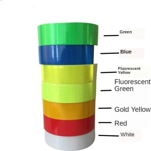 ANPWOO 45m Reflective Lattice Luminous Paper Body Sticker Logo Warning Strip PVC Material Super Waterproof and Good Adhesion