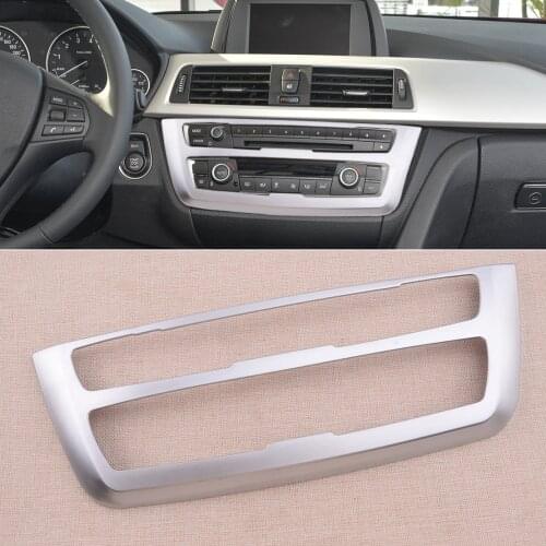 Car ABS Silver Center Console Frame Cover Trim Decoration Fit For BMW 3 4 Series 2014 2015 2016 2017 Accessories
