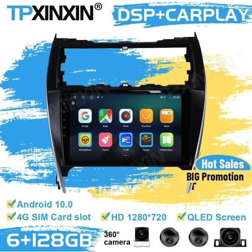 360 Cameras Car Radio Stereo Receiver Android DAB For Toyota Camry 2012 2013 2014 2015 2016 2017 GPS Player Auto Audio Head Unit