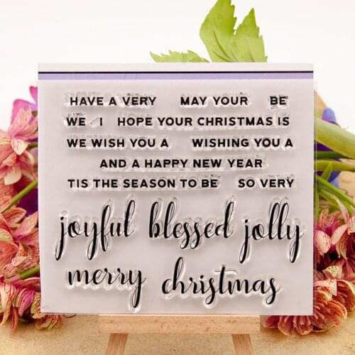 Blessing Words 2020 New Scrapbooking For Paper Making Birthday Embossing Frame Card Craft Clear Stamps