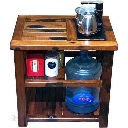 Tea Rack Shelf Tea Side Table Cabinet Boiling Water Removable Small Tea Table Tea Table Side Table Chinese Tea Cabinet