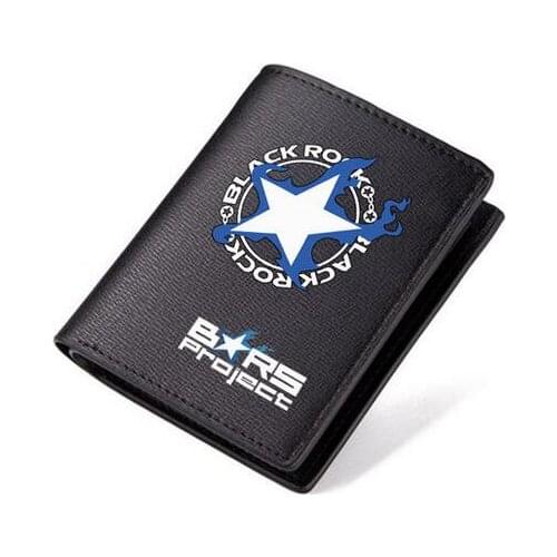 Anime BLACK ROCK SHOOTER Cosplay BRS cartoon PU leather men and women leather wallet child birthday gift