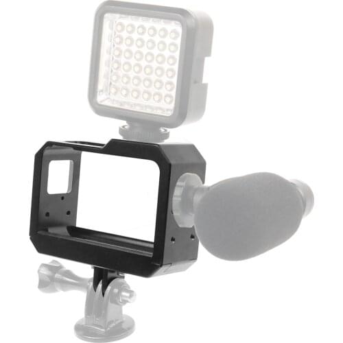 For Insta360 One R 360 Panoramic Metal Camera Cage Frame /Microphone Adapter Kit Type-C to 3.5mm Converter / Handle Grip Stick