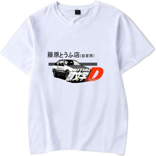 Movie Initial D T-shirts Streetwear Hip Hop Personality Tshirt Men Women Fashion Harajuku T-shirt TOYOTA AE86 Print Short Sleeve