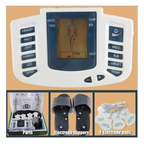 JR-309 Hot new Electrical Stimulator Full Body Relax Muscle Therapy Massager,Pulse tens Acupuncture with therapy slipper+ 4pads