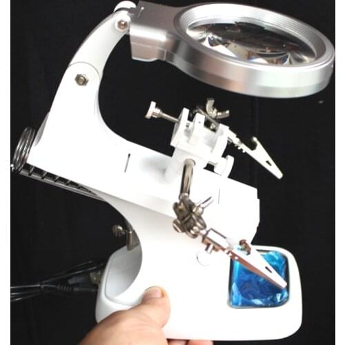 3-4.5 times table engraving repair welding 360 ° rotating table USB cable for maintenance of magnifying glass with lamp