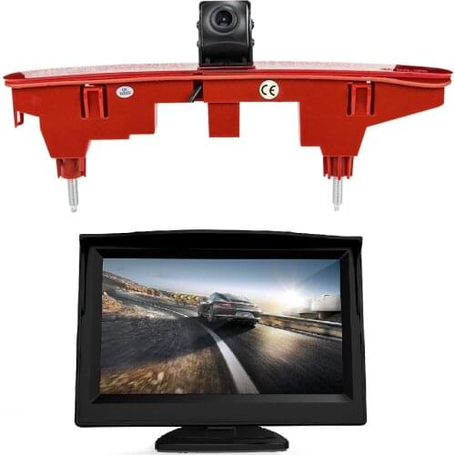 Misayaee HD 720P Brake Light backup Camera (E9) for Peugeot Partner Berlingo Partner II Citroen Peugeot Partner + 4.3'' Monitor