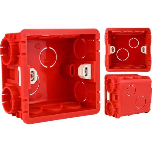 Mounting Box Internal Cassette 86mm*85mm*50mm Internal Cassette White Red Wiring Box For 86 Type Dark Outfit Wall Switch Socket