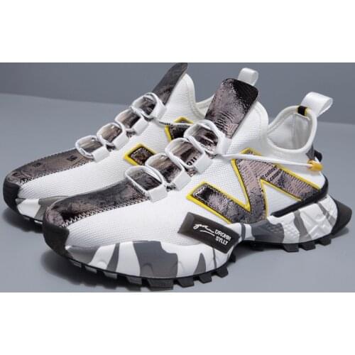 2021 Summer New Flying Woven Casual Shoes Men Korean Style Trend All-match Sports Shoes Old Shoes Men