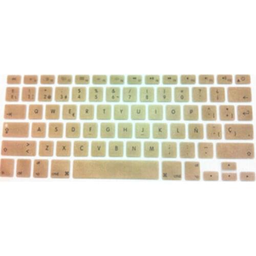 10 X Metallic Gold Spanish US Silicone Keyboard Cover Skin Protector Film Protector for Apple MacBook Pro air Retina 13 15 17