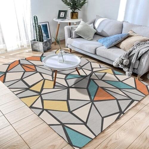 Scandinavian bedroom full carpet living room geometric bedside carpet new coffee table sofa cushion