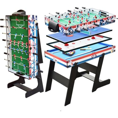 Folding Rotate America Foosball Snooker Billiards Ice Hockey Table Tennis Soccer Football Table Adult Kid Gift Bar Party PK Game