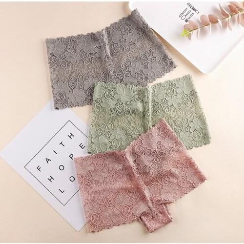 Panties For Woman Cozy Underwear Sexy Lace Breathable Female Panty Hollow Transparent Briefs Sexy Solid color Underwear Women