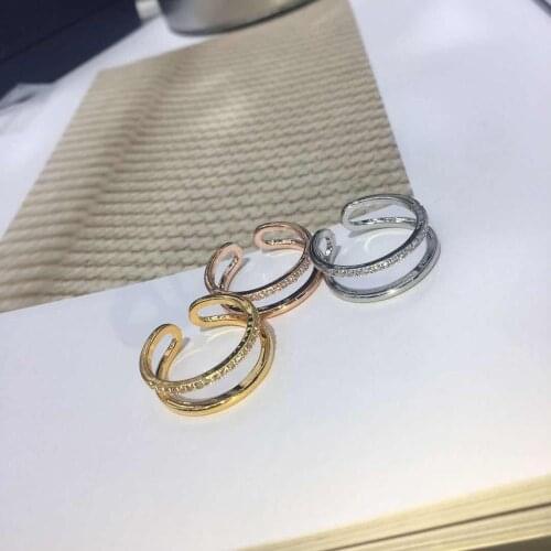 MANGOSKY Open Size CZ Ring for Women