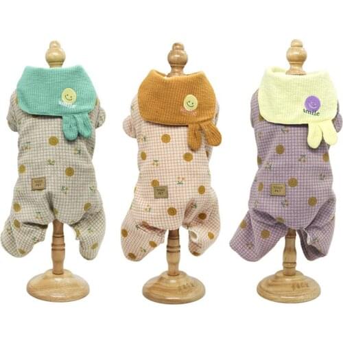 Dog Winter Clothes For Small Dogs Chihuahua French Bulldog Warm Costume Pet Plaid Newest Jumpsuit Puppy Coat Clothing Ropa Perro