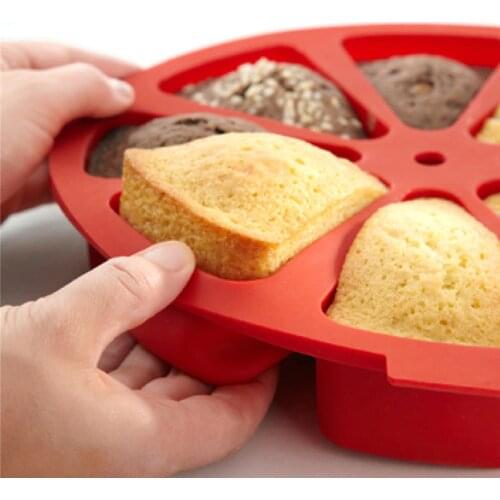 1Pcs 8 Hold Bakeware Molds Cake Pan Silicone Cake Mold Pudding Cakes Mould Muffin Baking Tools Fondant DIY Cake Molds