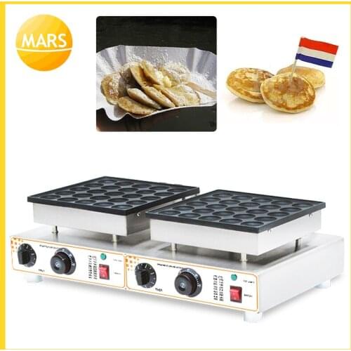 Commercial 110v 220v Electric Mini Pancakes Machine Mini Dutch Waffle Maker Iron Baker, Pancake Maker