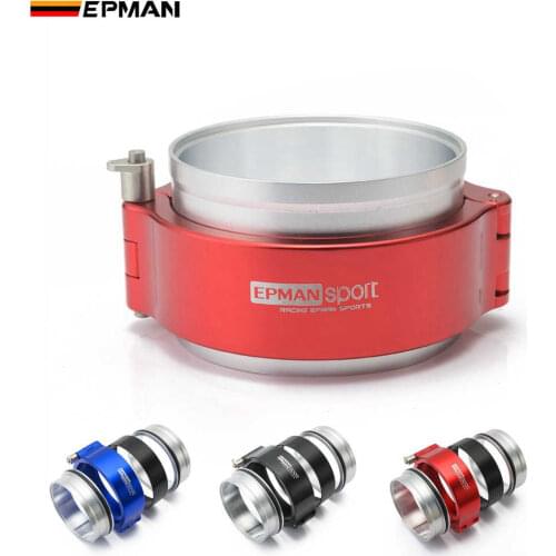 EPMAN HD V-Band Clamp + Flange System Assembly For 3.5" 89mm Radiator Hose Wastegate Flanges Turbo Dump Pipe EPSS89KB