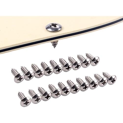 HOT SALE 19Pcs Pickguard Cover Plate Stainless Steel Screws For ST/TL LP/SG Electric Guitar Bass Guitar Bass Screws Accessories