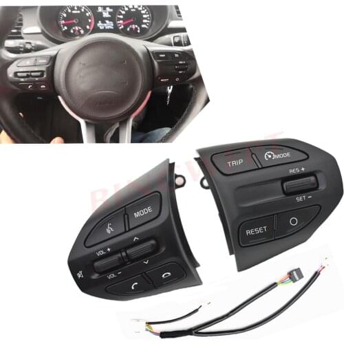 In stock Steering Wheel Button For KIA K2 RIO 2017 2018 2019 RIO X LINE Buttons Bluetooth Phone Cruise Control Volume