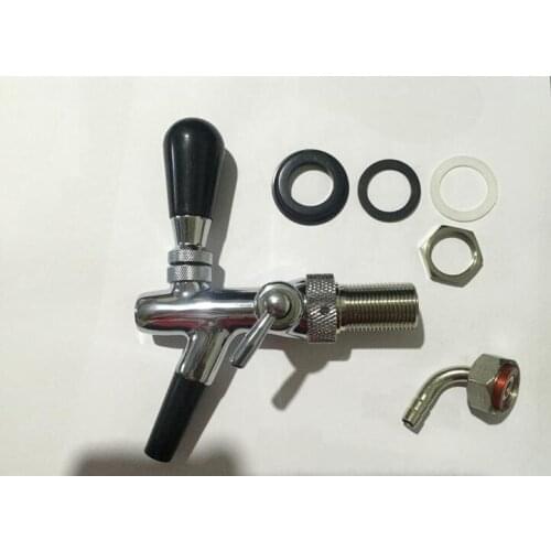 Brass draft beer dispenser faucet set, Chrome plated Kegerator Tap homebrew, Bar/Restaurant/Living Room beer faucet adjustable