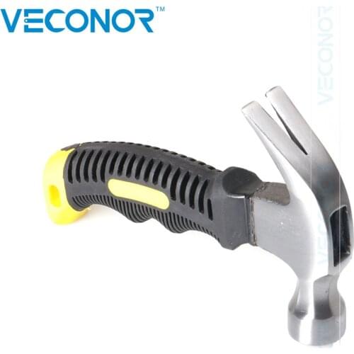 0.25kg Stubby Small Mini Claw Hammer DIY Tool Mallet Head Rubber Grip Nail Remover