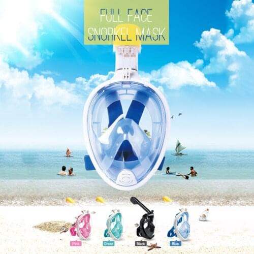 Underwater Scuba Snorkeling Full Face Anti Fog Diving Mask Respiratory Masks Goggles Diving Mask Waterproof Swimming Equipment