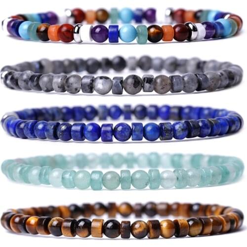 Fashion 2x4mm Stone Yellow Tiger Eye Howlite Bracelet For 7 Chakra Healing Beads Bracelets Women Men Wholesale Jewelry