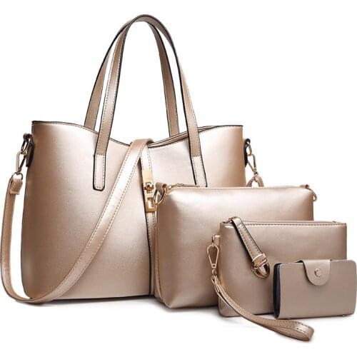 4pcs Women Bag Set Fashion Female Purse and Handbag 4 colors Leather Shoulder Bags Tote Messenger Bag Coin Purse